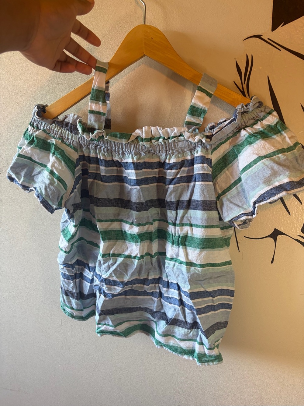 Striped Off-Shoulder Summer Top